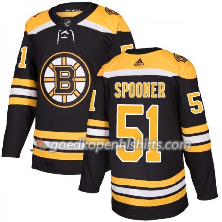 Boston Bruins Ryan Spooner 51 Adidas 2017-2018 Zwart Authentic Shirt - Mannen